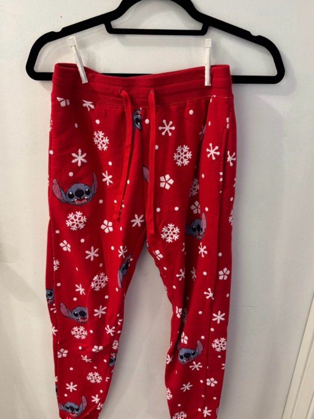 Disney Red Stitch Holiday Joggers - Juniors size small (3-5)